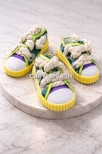Single Dog Sneaker Chew Toy with Knotted Rope & built in interactive Squeaker