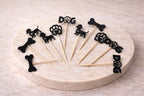 12pcs Pet Dog Theme Cupcake Toppers for Birthday Party Cake