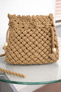 Handcrafted Woven Design with Tassel Detail and Adjustable Rope Strap for Stylish Everyday Use