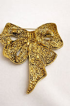 Vintage-Inspired Black Rhinestone Butterfly Bow Brooch 6 cm x 6.3 cm