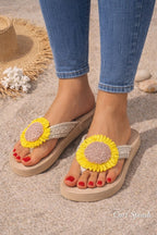Sunflower Design Flats for Women
