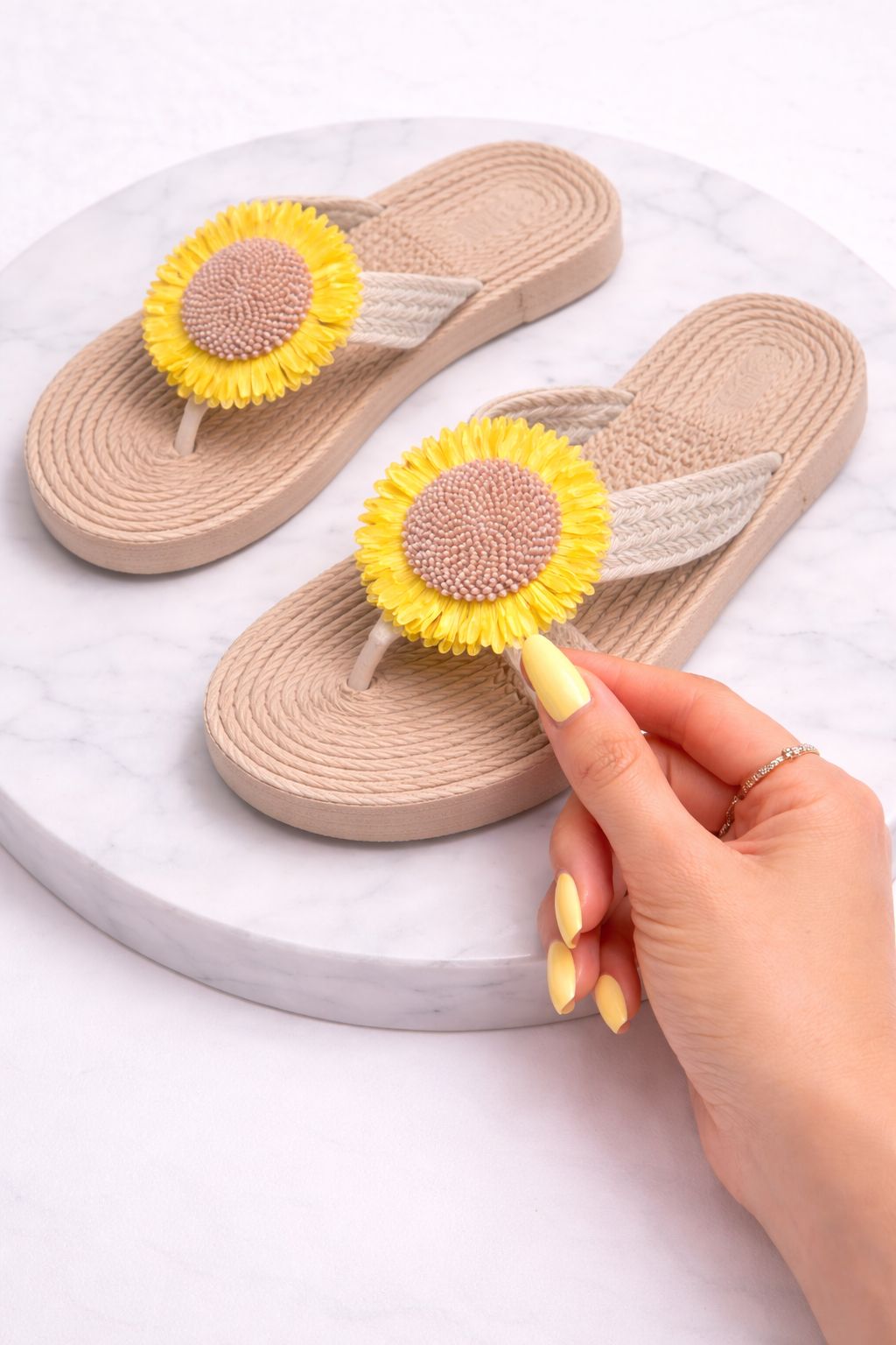 Sunflower Design Flats for Women