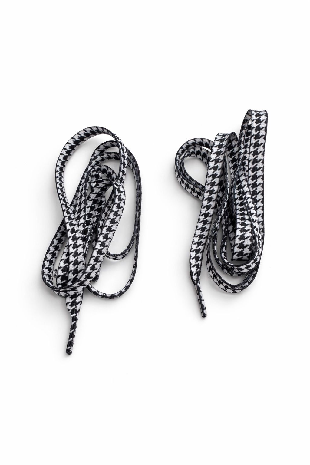 Houndstooth Shoelaces Checkered Black And White Flat 130cm 39 4inches Suitable For Men And Women