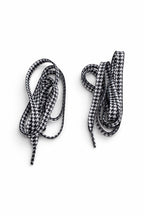 Houndstooth Shoelaces Checkered Black And White Flat 130cm 39 4inches Suitable For Men And Women