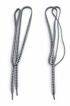 Houndstooth Shoelaces Checkered Black And White Flat 130cm 39 4inches Suitable For Men And Women