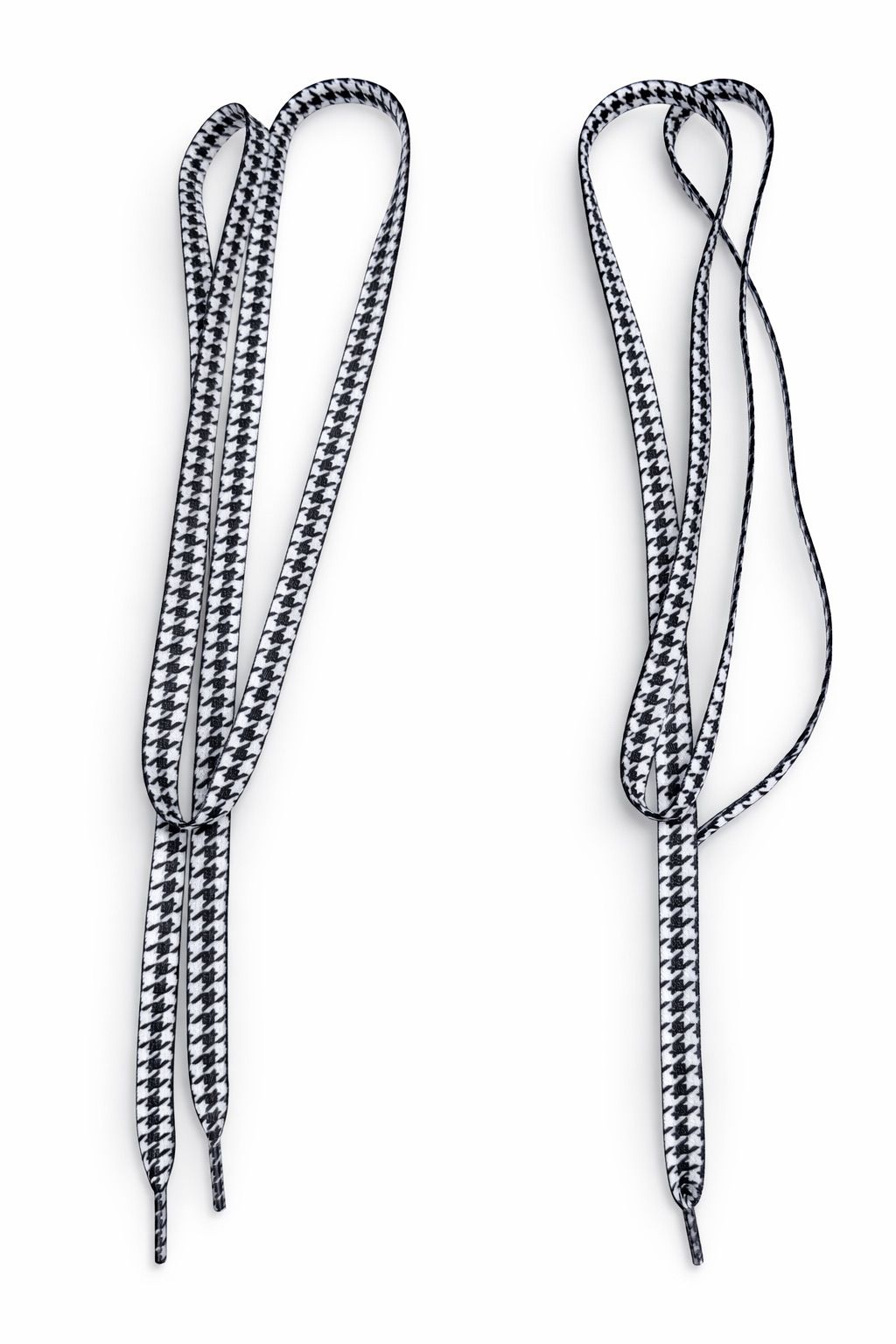 Houndstooth Shoelaces Checkered Black And White Flat 130cm 39 4inches Suitable For Men And Women